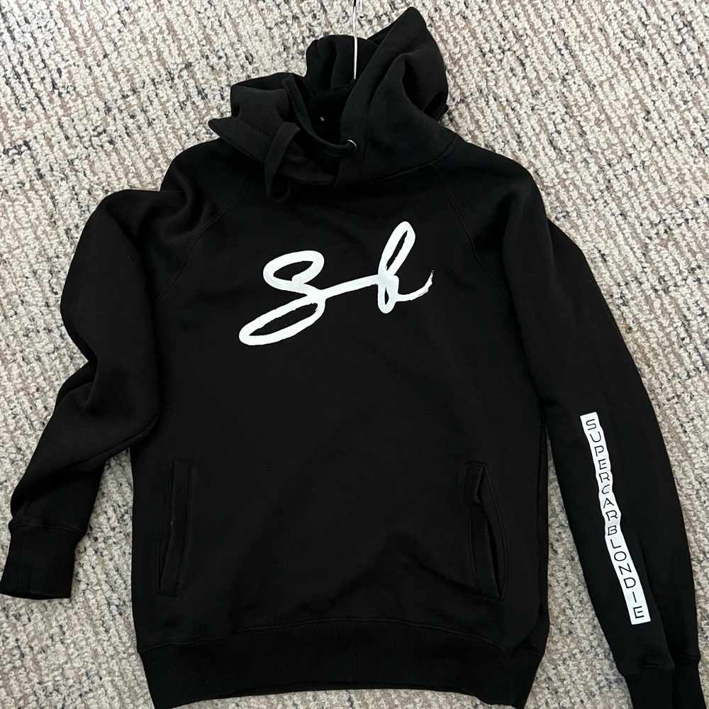 Super Car Blondie Black Hoodie Size Medium Women’s